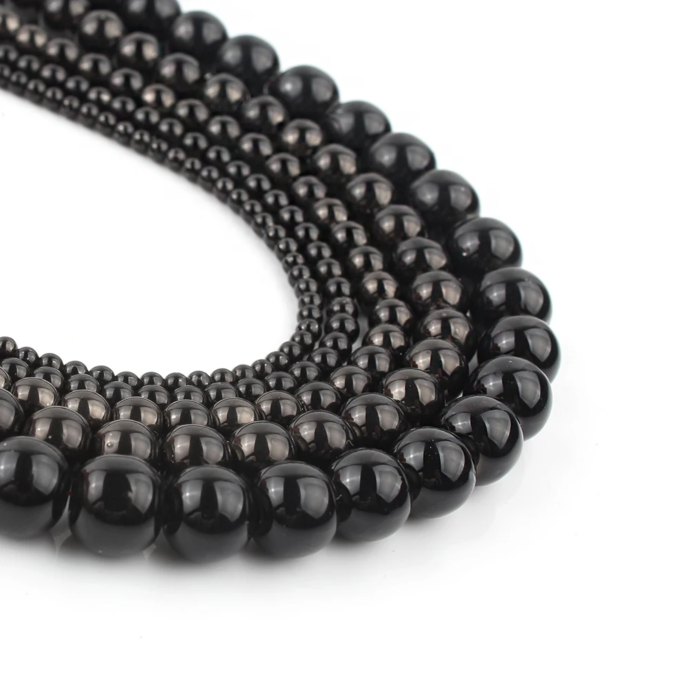Silver Hematite Stone Round Beads for DIY Jewelry Crafting - 15'' Strand