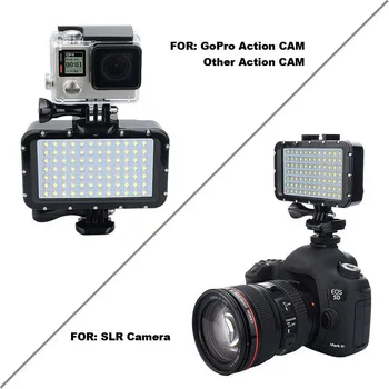 

Outdoor Ultra Bright Sport Camera Action 5000lux Waterproof Photo Studio Diving Light LED Underwater Accessories Video For GoPro
