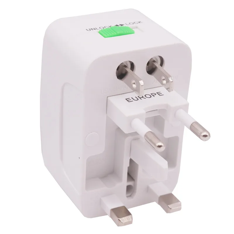 

White Universal Travel Adapter Plug Dual 2 USB 2usb Port AC Power Adapter Mobile Computer Flat Camera Universal PDA Player