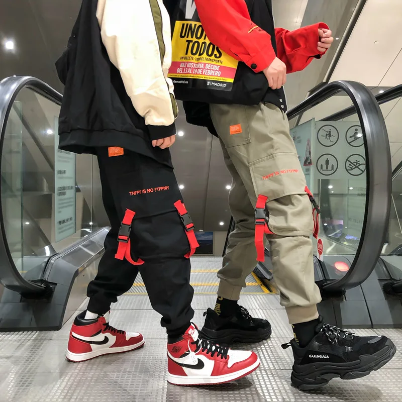 Брюки с несколькими карманами; комбинезоны в стиле хип-хоп; Harajuku; спортивные брюки; Индивидуальные узкие брюки для скейтборда; Паркур; повседневные походные брюки
