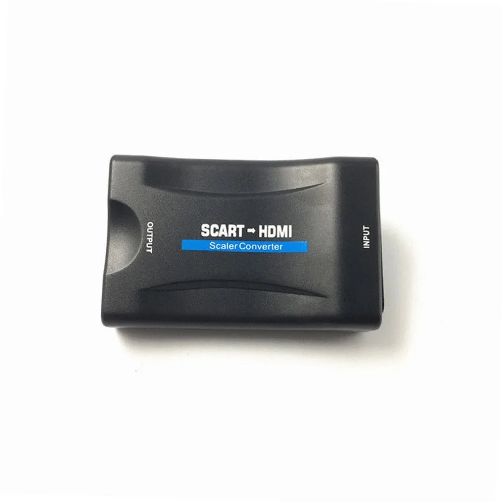 США разъем переменного тока адаптер питания 1080P Scart к HDMI MHL конвертер аудио видео адаптер для HD ТВ Sky Box STB DVD