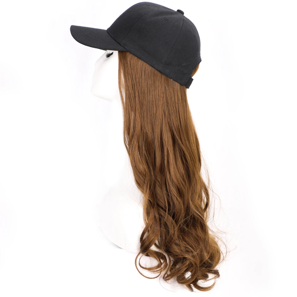 

Synthetic Cap Hair Wig 22â€˜â€™ hat Wig for Women Girls Long Synthetic Hair Extensions with Hat Pure/Ombre Weave Synthetic Hat Wig