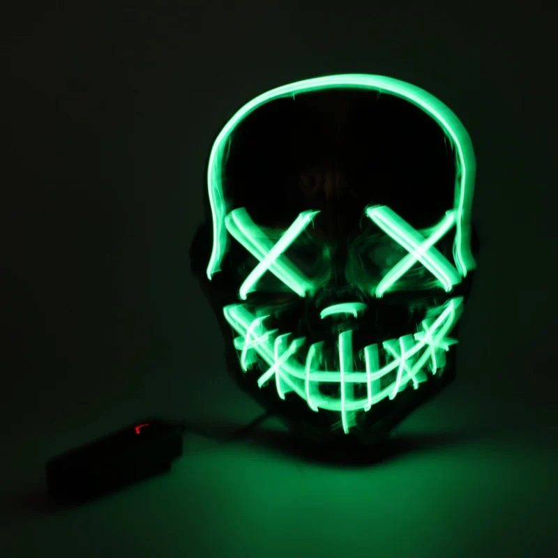 

Halloween Neon Mask LED Light Up Party Masks The Purge Election Year Great Funny Masks Festival Cosplay Costume Glow In Dark