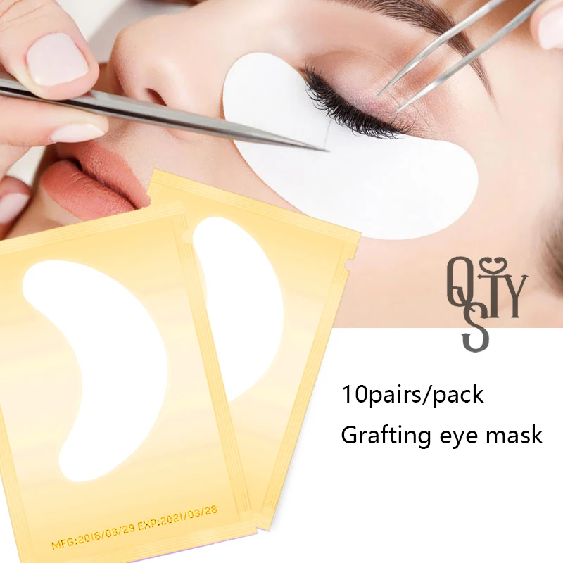 10 pairs Eyelash Extension Paper Patches Grafted Eye Stickers 4 Color Eyelash Under Eye Pads Eyemascara 2