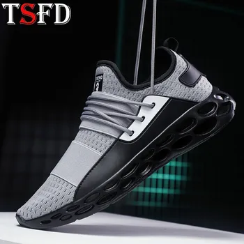 

Non-slip Wearable Sport Shoe Men Pop Black Sneakers Sport Man Shoe Lace Up Men's Running Shoes Men's Sports Training Footwear C9