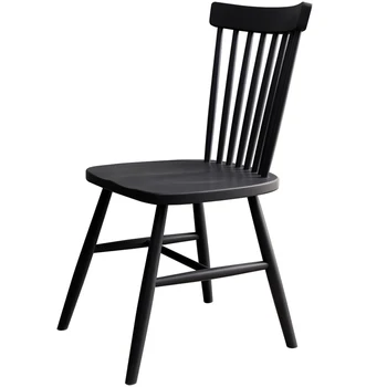 

Nordic Solid Wood Windsor Chair Tea Shop Dining Chair Back Chair Retro Cafe Burger Restaurant Dining Chair