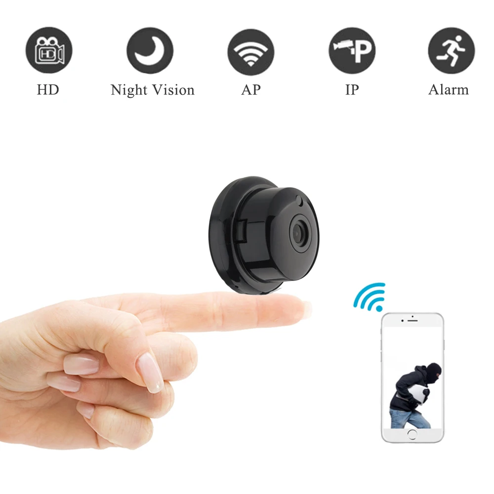 

Home Security Wifi Camera 960P HD Cloud Storage P2P IR Night Vision Small Network IP Surveillance Camera Wireless SD Card Audio