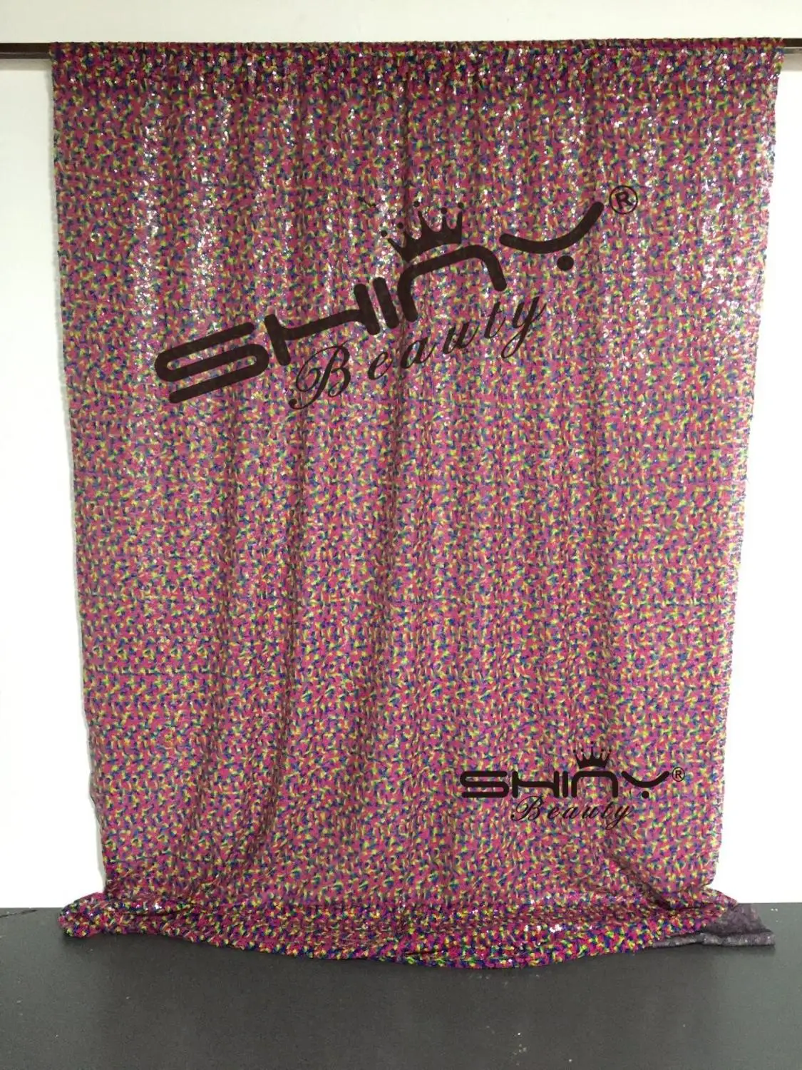 

Shinybauty 2FTX3FT Rainbow Event Backdrop Birthday Decoration Curtain Decor For Photo Studio-M190817
