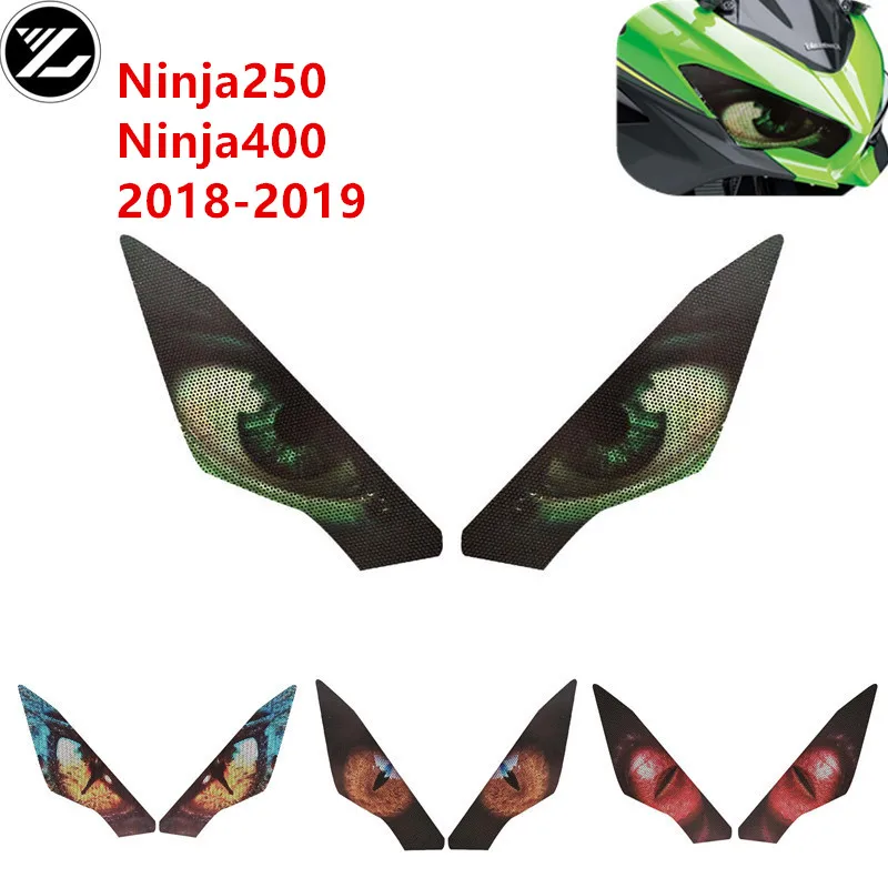 Для KAWASAKI NINJA250 NINJA400 аксессуары для мотоциклов защитные наклейки для фар наклейки для глаз