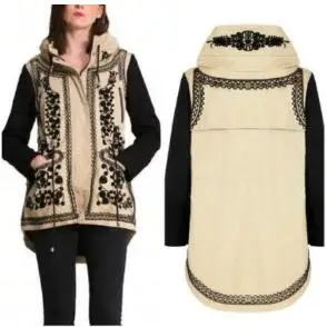 Оранжевый DESIGUAL Damen Mantel Jacke цветы дамы пальто куртка разнообразие - Цвет: Оранжевый