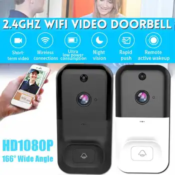 

Wireless Wifi Doorbell Infrared Smart video chime Intercom HD 1080P Home IP Door Bell Camera Security Alarm IR Night Vision