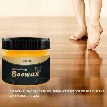 

80/85g Natural Beeswax Waterproof Wood Seasoning Beewax Complete Solution Furniture Care Beewax Home Cleaning Makeup Tool