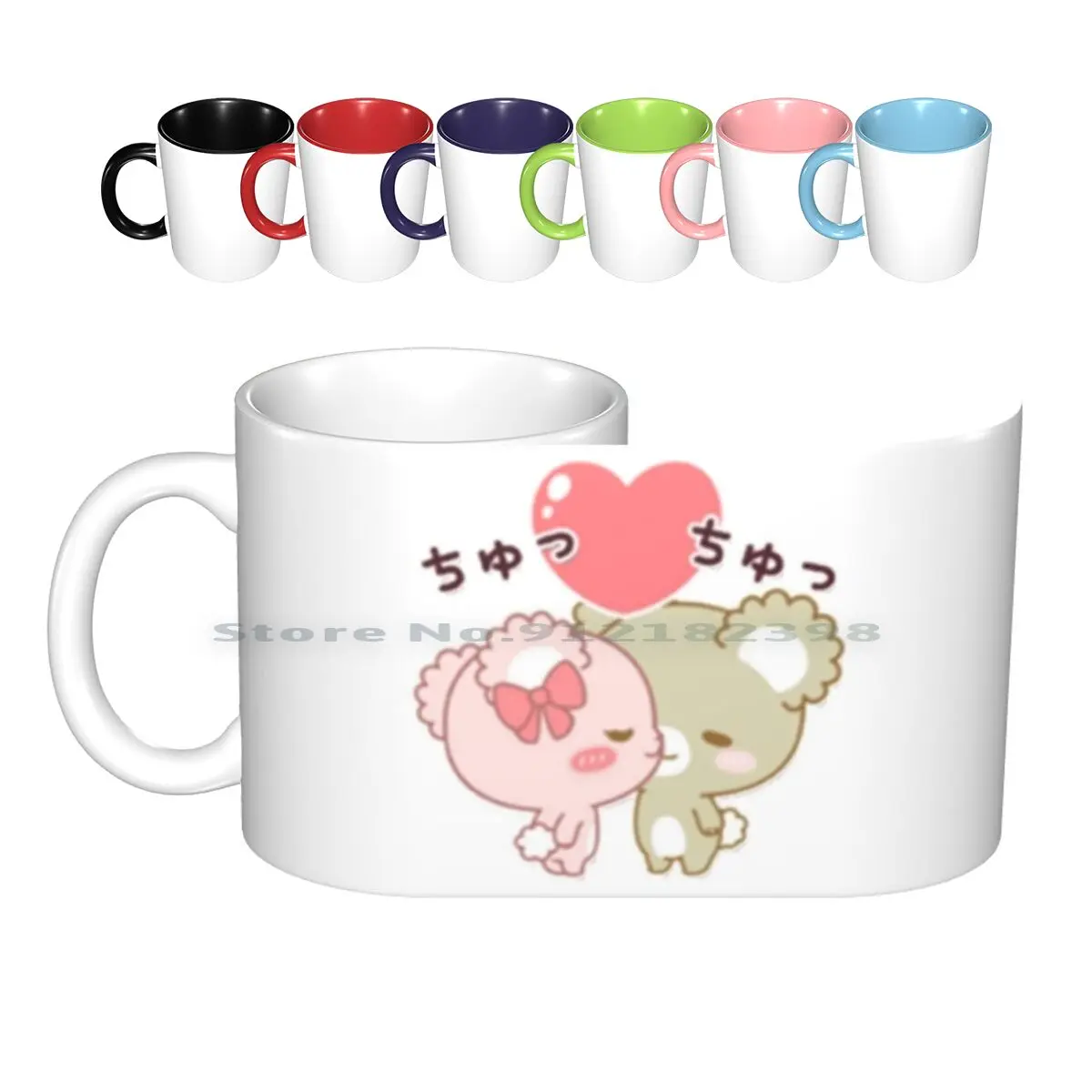 Sugar Cubs-Kiss Tazze In Ceramica Tazze Da Caffè Tazza Da Tè Al Latte Anime Cute Kawaii Sugar Cubs J Fashion Japan Adorabile Bear Love