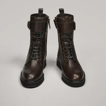 

Brand Designer Women Retro Platform Boots 2020 Chunky Heels Warm Fur Winter Ankle Boots for Women Stylish Side Zip Shoes Woman