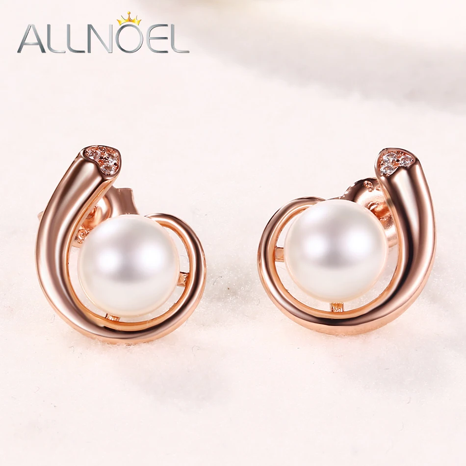 ALLNOEL 925 пробы серебряные серьги - гвоздики для женщин настоящий натуральный