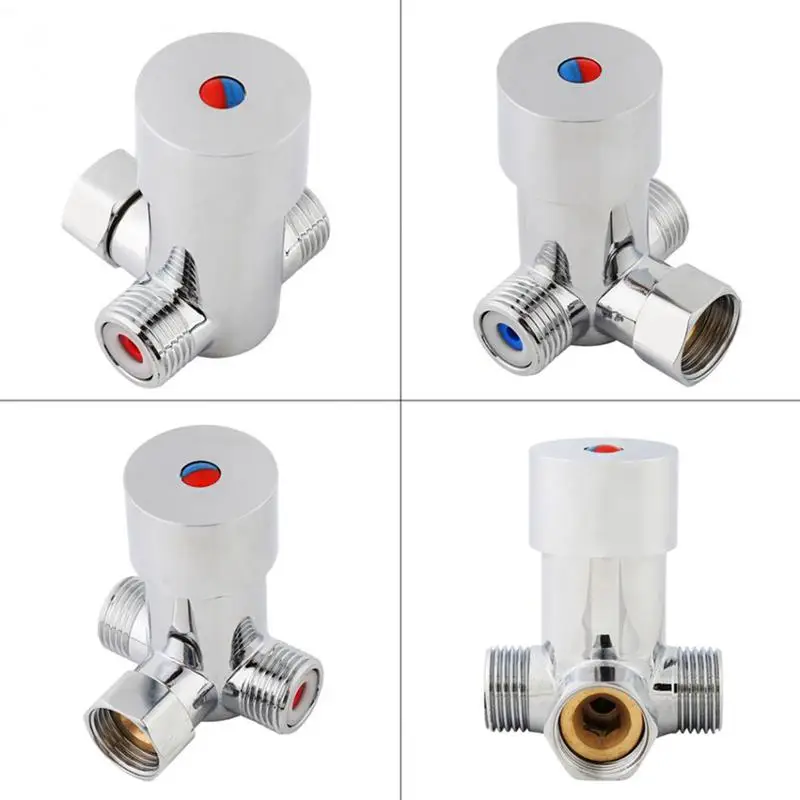 

Hot Sale G1/2 Hot Cold Water Mixing Valve Thermostatic Mixer Temperature Control for Automatic Faucet