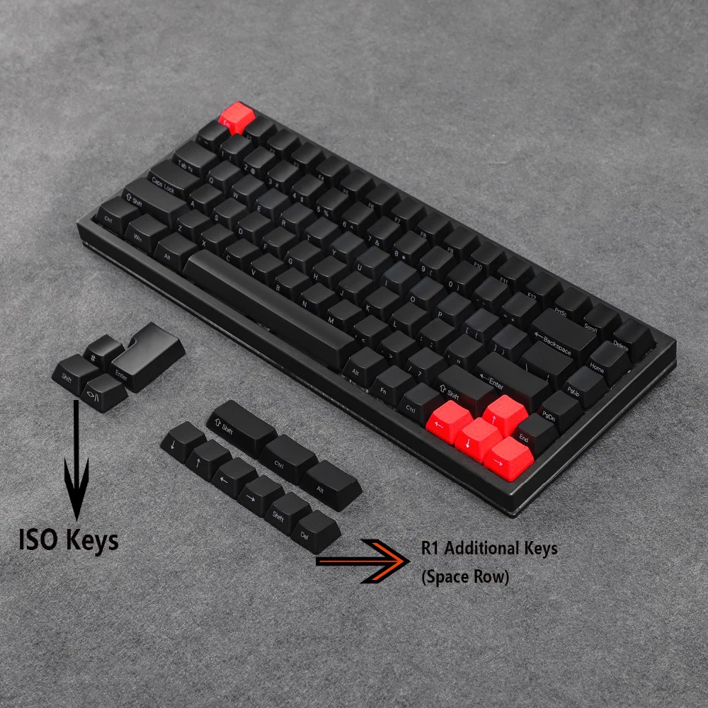 Ymdk Abs Ansi Iso Sidelit Top Lit 1.5mm Thickness Shine Through Keycap