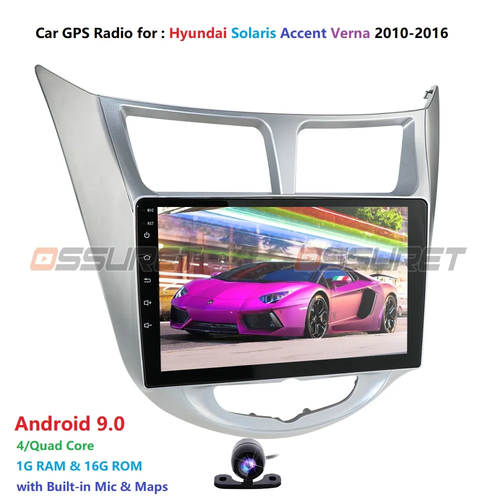 Автомобильный радио мультимедиа 2 din android 9,0 видео плеер навигация gps для solaris hyundai 1 2 Accent Verna sedan usb fm cam-in obd2
