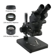 Промышленный лабораторный симуляторный фокусный Тринокулярный стереомикроскоп увеличение непрерывное Масштабирование 3.5X 7X 45X 90X для ремонт телефона pcb