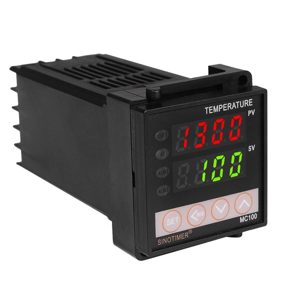 MC100 K PT100 входной аналоговый выход термостат для теплого пола регулятор температуры 220 В PID регулятор двойной дисплей