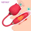 Rose Shape Sucking Vibrator Dildos Vagina Massage Double Heads Vibrator Sex Toys for Women Nipple Sucker Clitoris Stimulation 1
