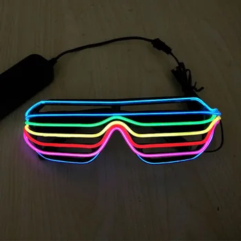 

Creative Fashion Unisex Colorful Flashing LED EL Glasses Luminous Party Dancing Toys Glowing Masks