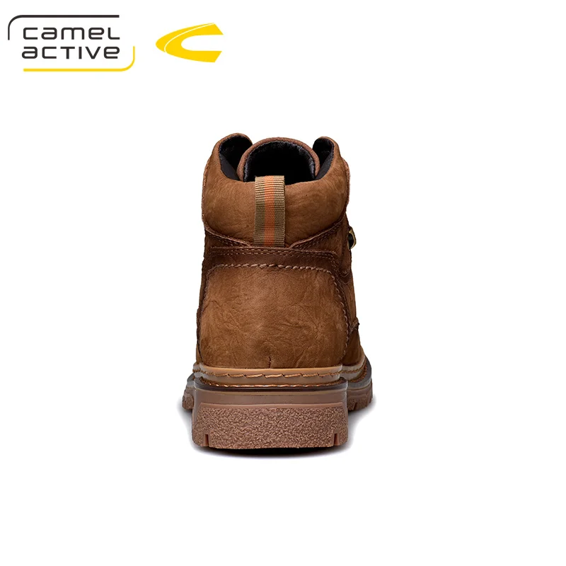 Мужские ботинки с высоким берцем Camel Active коричневые уличные из натуральной кожи в