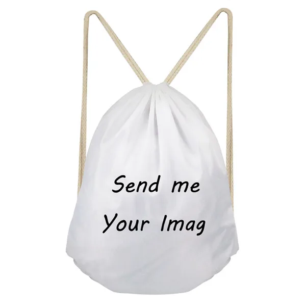 ThiKin Philadelphia Flyers Print Drawstring Bag Female Easy Backpack Teenager Girls Travel Beach Bags Custom Daily Pouch - Цвет: send me image
