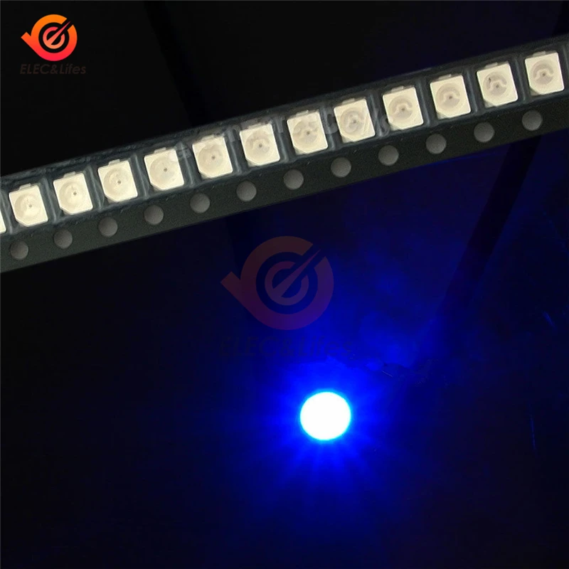 100 шт супер яркий 3528 1210 SMD светодиодный синий/желтый/белый светодиод PLCC 2 3 5*2 8*1 9