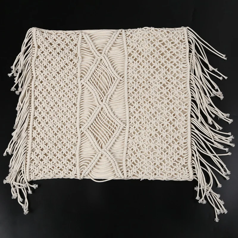 Cotton Linen Macrame Hand-Woven Cotton Thread Pillow Covers Geometry Bohemia Cushion Covers Home Decor