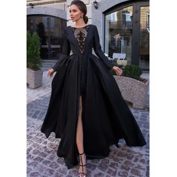 

Plus Size Evening Dresses Gown Long 2020 Moman Party Formal Prom Black Dress