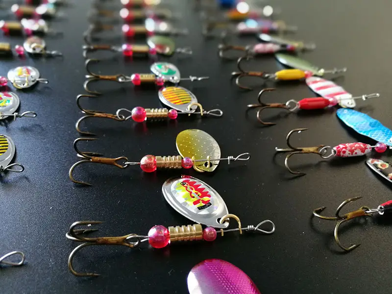 Hot 30pcs/lot Spinners Fishing Lure Mixed Color/Size/Weight Metal Spoon  Lures Hard Bait Fishing Tackle Metal Lure Atificial Lure