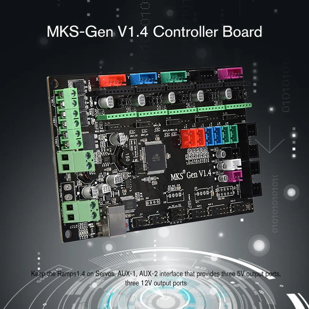 Детали для 3d принтера MKS Gen V1.4 плата управления материнская плата контроллер модуль совместимый Ramps1.4 LCD2004 12864 RepRap USB кабель