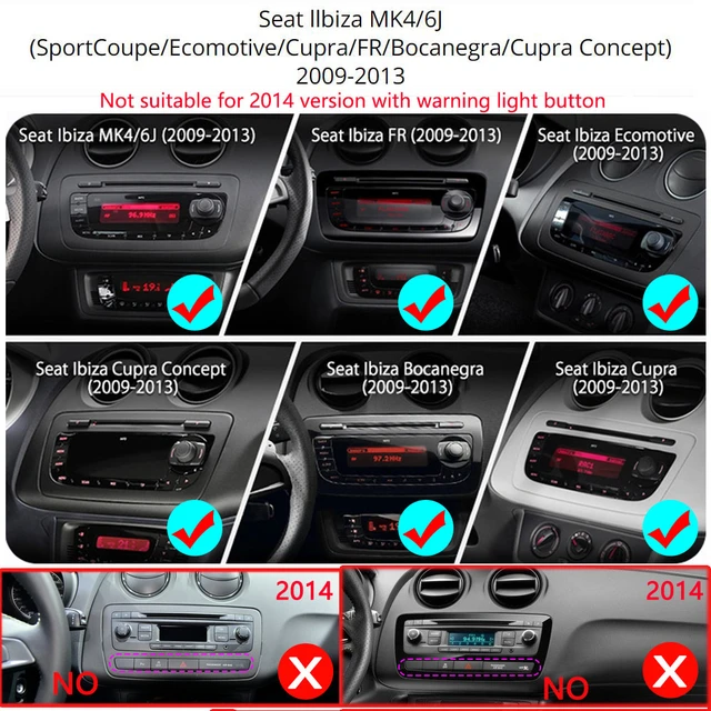 for Seat Ibiza 6j 2008 2009 2010 2011 2012 2013 2014 2015 Car Radio Android  Auto Gps Navigation Multimedia player Stereo Audio - AliExpress