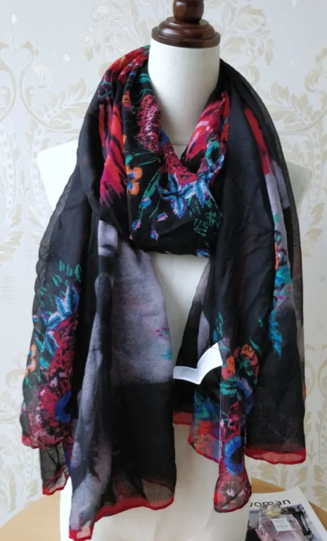Розовый Испанский Модный женский шарф DESIGUAL - Цвет: Розовый