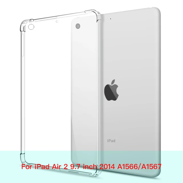 For New iPad 7 8 9 10.2 9.7 2021 5 6 Air 10.9 2 3 4 Case TPU Silicon Transparent Cover For iPad Pro 10.5 '' 11'' Mini 2 3 4 5 6 iPad Air 2 9.7