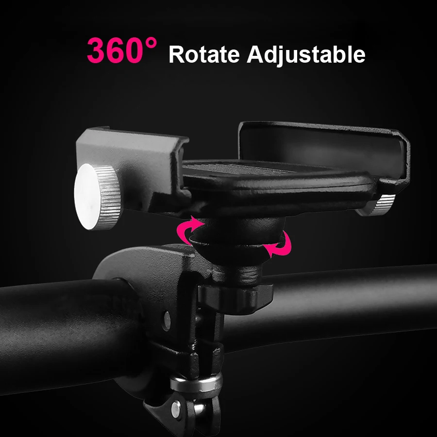 Aluminum Alloy Bike Mobile Phone Holder Adjustable Bicycle Phone Stand Non-slip Cycling Scooter Motorcycle Holder Bike Accessori