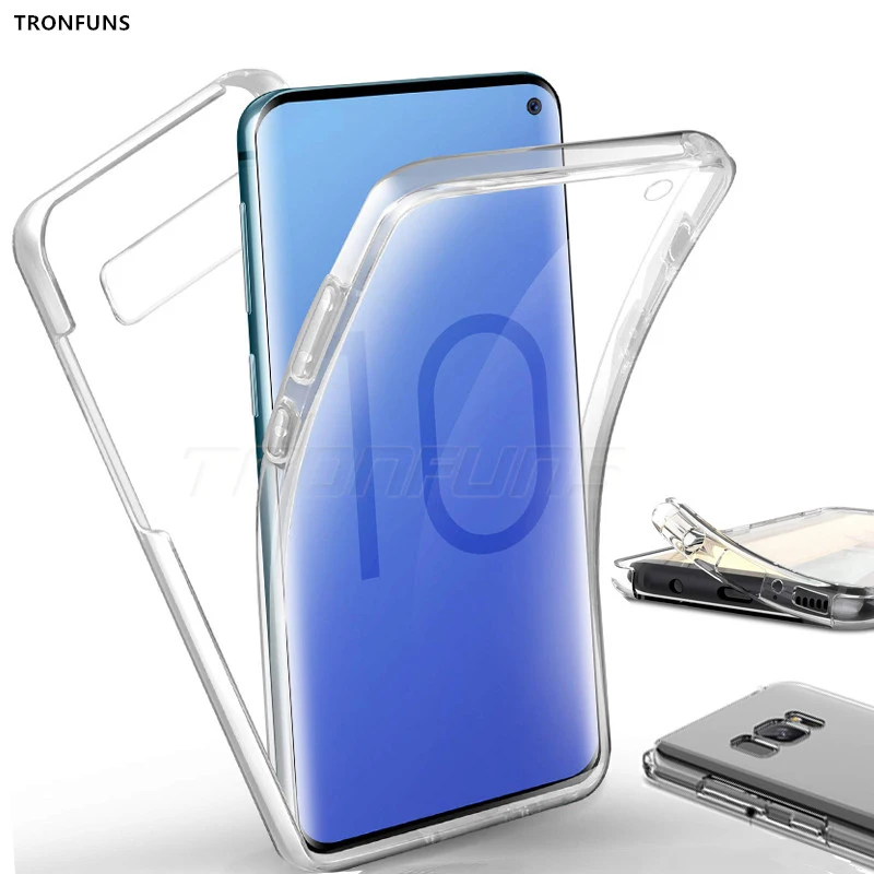 Двухсторонний чехол Cear для Samsung Galaxy A30S A50 A30 A70 A40 A10 A80 A90 A20E S10 S9 S8 Note 10 Plus A9 A7 2018 мягкая
