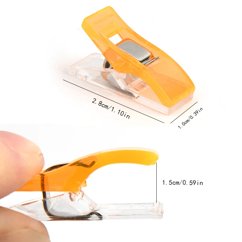 20pcs Plastic Clips Job Foot Case Multicolor Fabric Clamps Sewing Tools