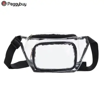 

Women Transparent PVC Clear Zipper Waist Fanny Pack Belt Bag Lady Portable Travel Hip Bum Bag New Fashion Style
