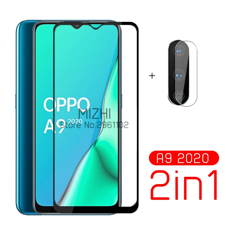 2в1 Защитное стекло для oppo a 9 2020 защита экрана камеры a9 9a 6 5 дюйма безопасное