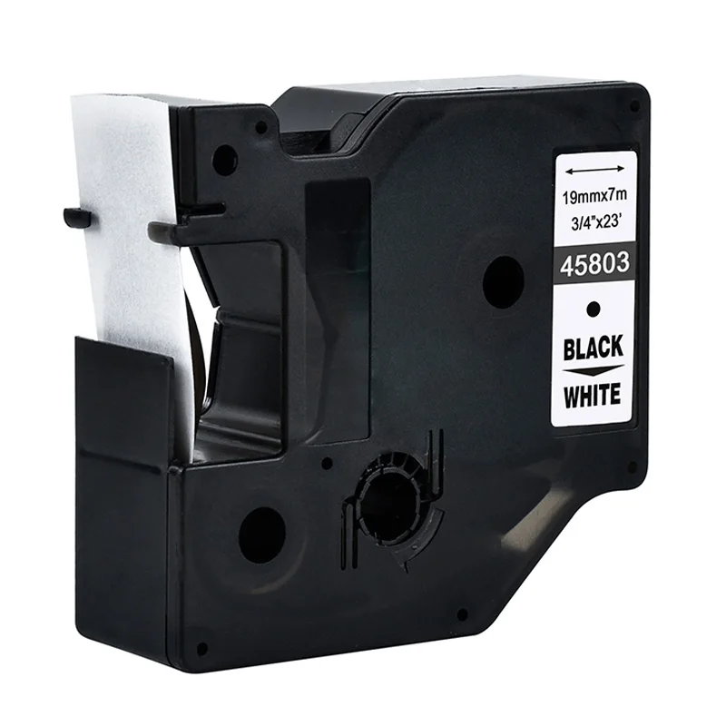 Labelzone 45803 совместимый с Dymo D1 19 мм Принтер этикеток черный на белом 3/4 ''W x 23 'L (19 *