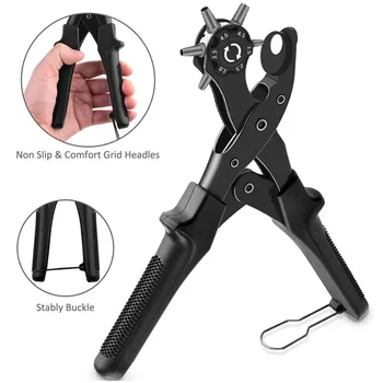 

Multifunctional Belt Puncher Labor Saving Leather Craft Scrapbooking Watch Band Round Hole Tools Sewing Eyelet Household Rotary
