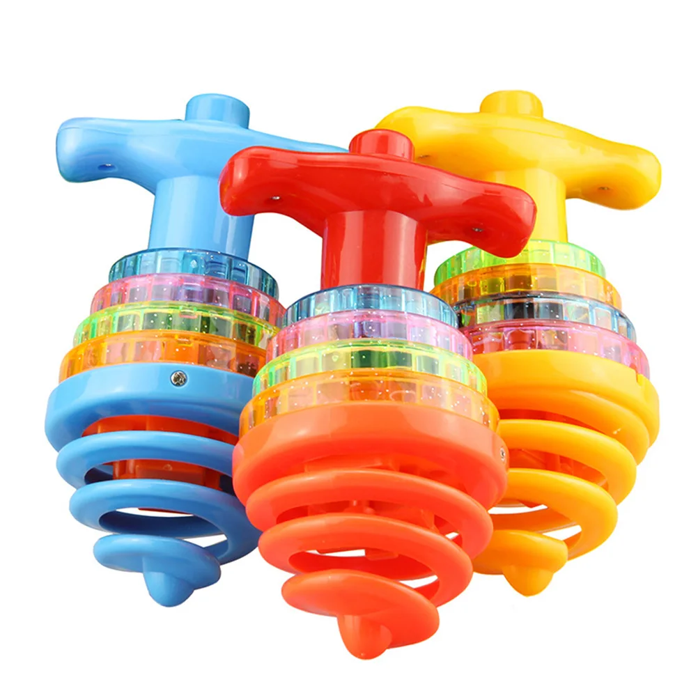 Flashing Spinning Toy Led Light Laser Rotating Gyro Toy With Music Peg