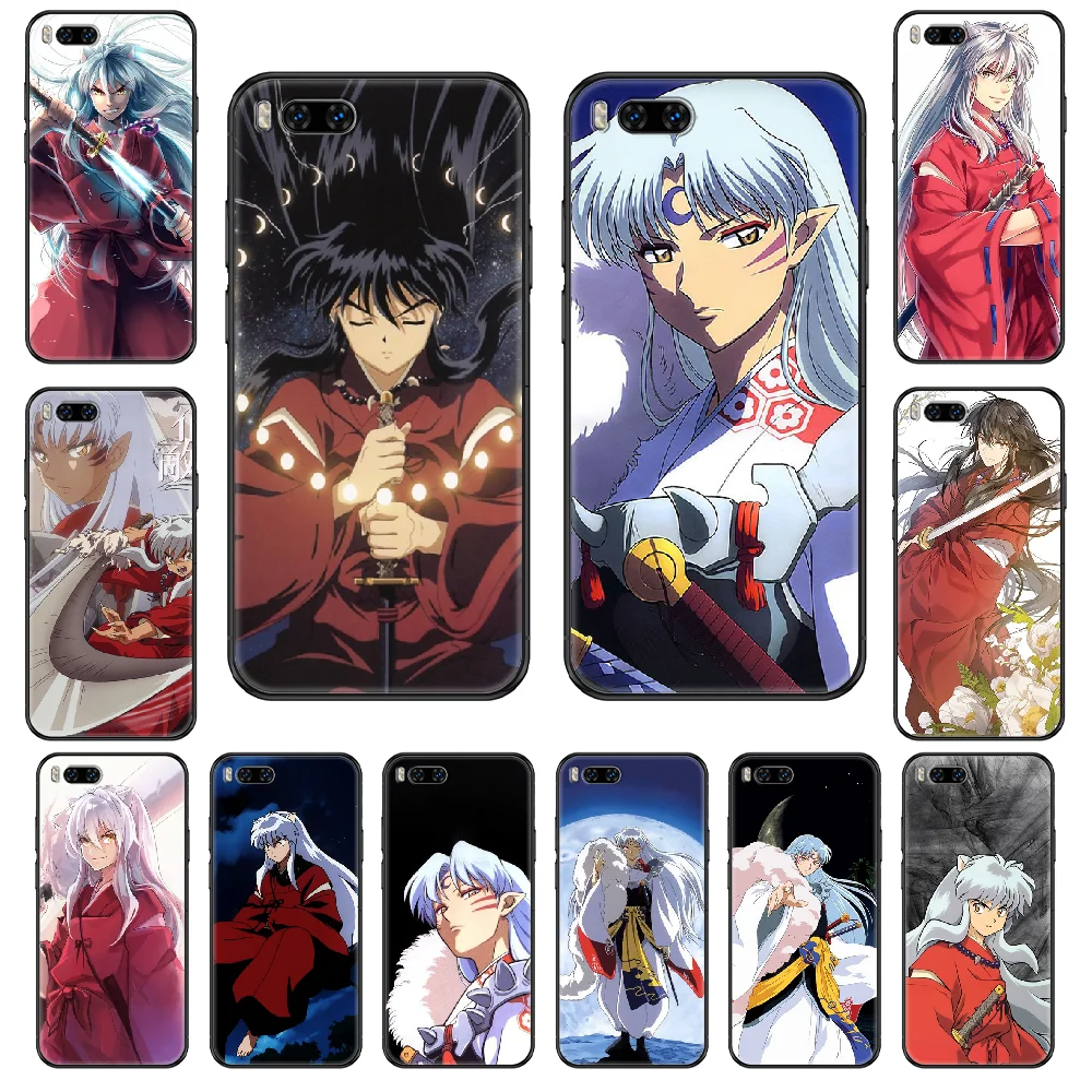 Anime Inuyasha Phone case For Xiaomi Mi 6 8 9 A1 2 3 Max3 Mix2 Mix2S X T Lite Pro black trend cover painting bumper silicone | Мобильные
