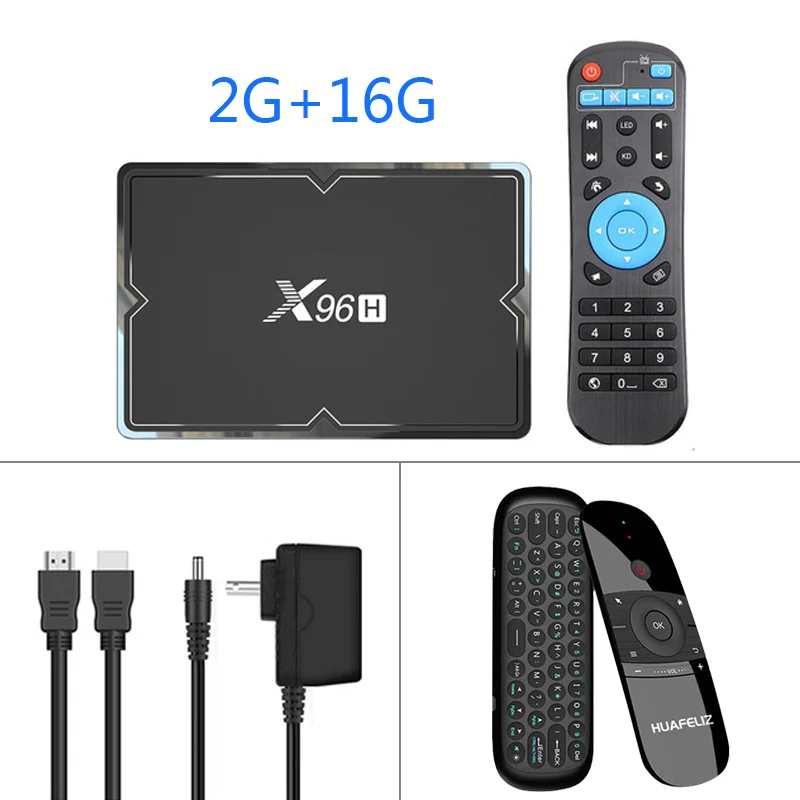 Android 9,0X96 H Smart tv BOX 4 Гб 64 Гб 32 Гб Allwinner H603 2,4 ГГц и 5 ГГц wifi 1080P 4K X 96 H 2 Гб 16 Гб телеприставка PK X96MAX - Цвет: 2GB16GB W1