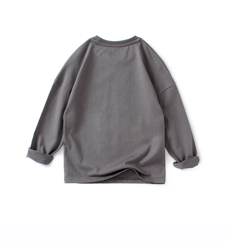 Girl Tshirt Children New Autumn Tee Shirt Clothing Contrast Color Girls Long Sleeve T-shirt Cotton Cartoon Kids Tops