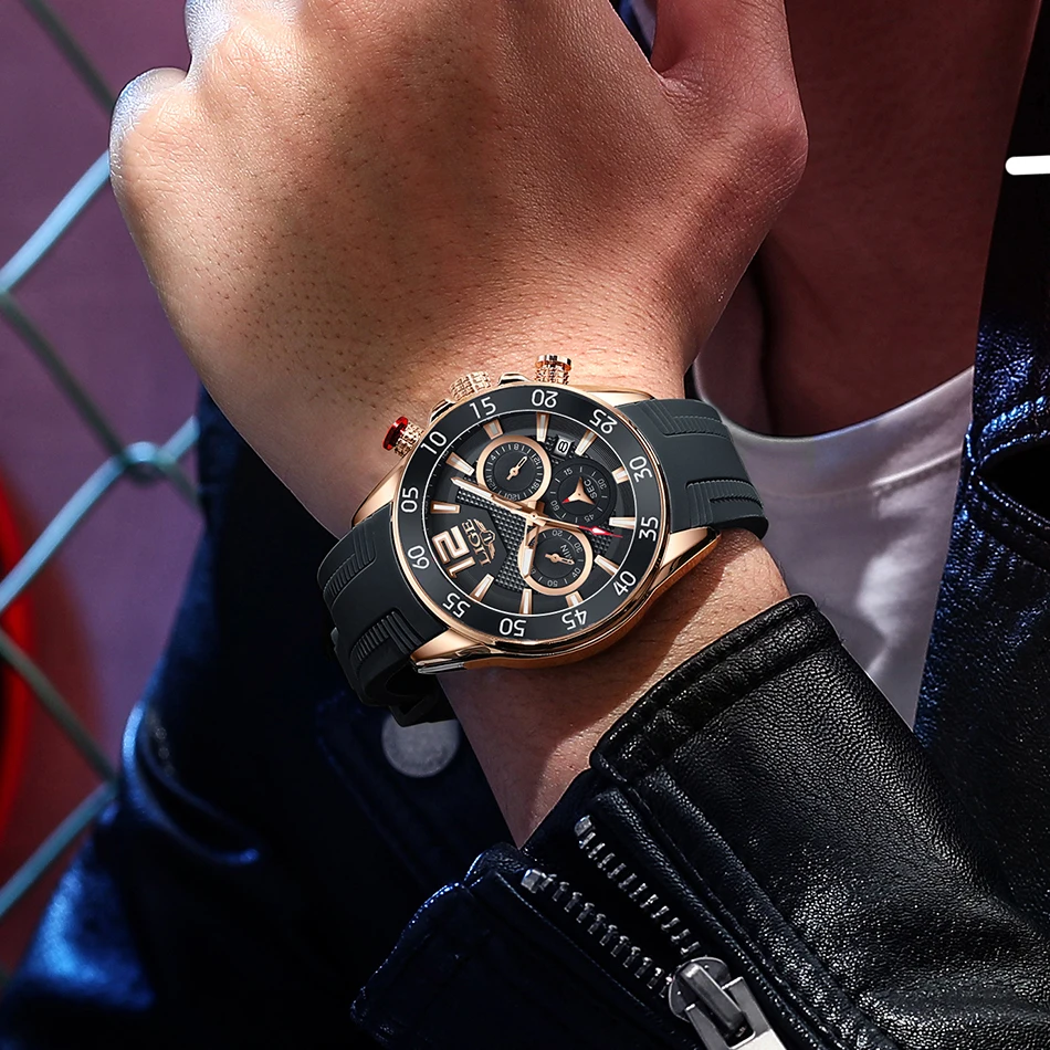 2022 LIGE Fashion Men Watches Sport Quartz Watch Man Brand Luxury Wristwatches Chronograph Waterproof Casual Clock Montre Homme