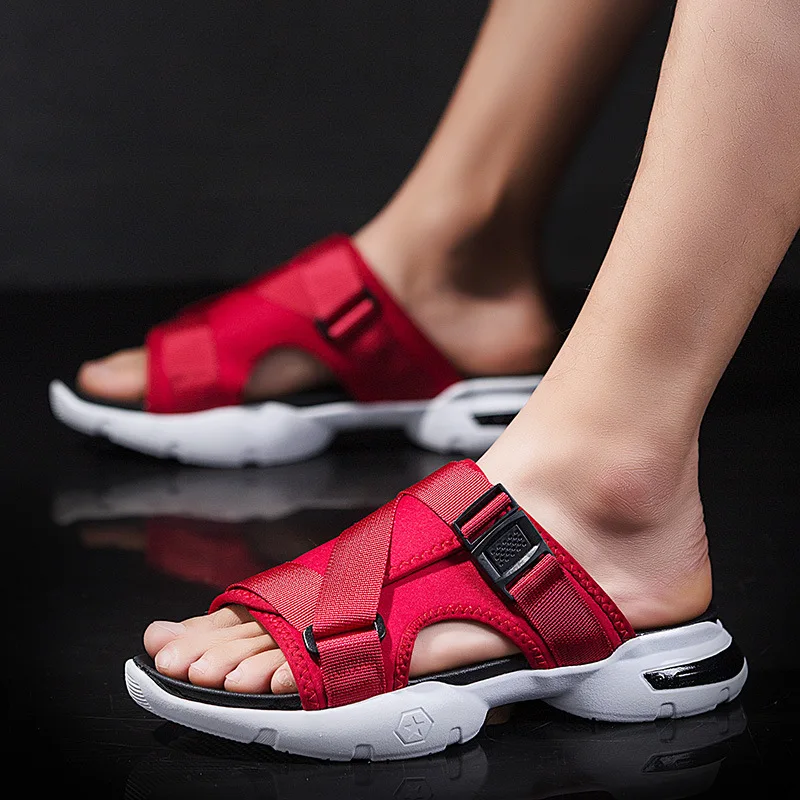 

Summer Foot Covering Slippers Korean-style Fashion Casual Sandals Cool Trend Men Open Toe Sandals chao tuo