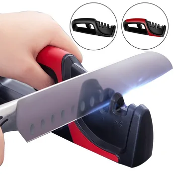 

Kitchen Knife SharpenerTungsten Steel Ceramic Sharpener Tool Professional 4 Stages Sharpening Grinder Diamond Whetstone